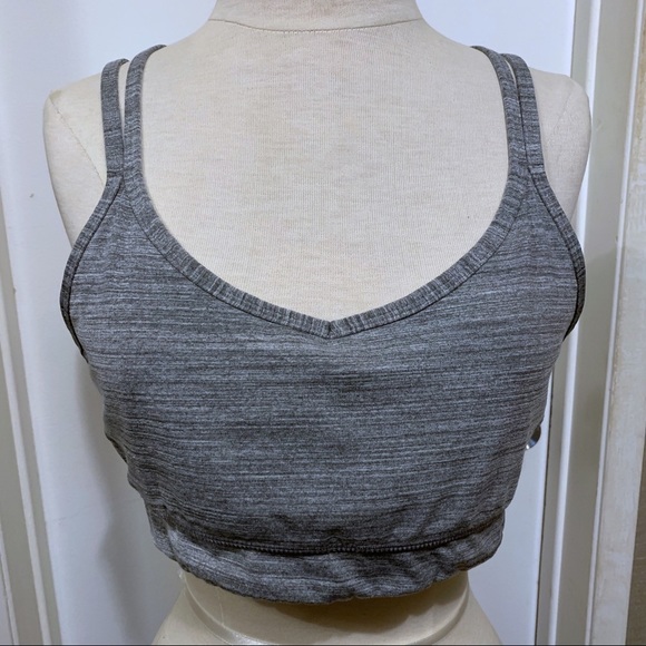 👙Manduka Cross Strap Bra, Gray, Size: L👙 - Picture 2 of 8